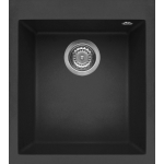 Elleci QUADRA100T 花崗岩廚房台上石盆 (黑色)